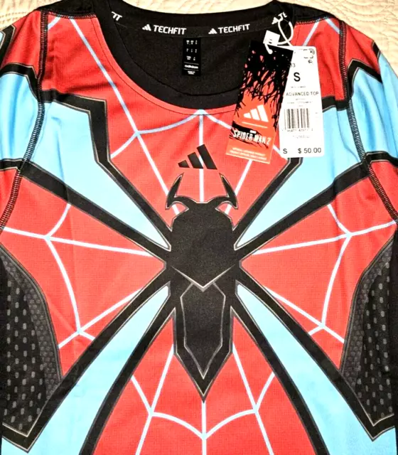 Nuevo Adidas, Para Hombre Pequeño, Spiderman2 🙂Techfit Compresión Manga Larga Top ¡Agotado!