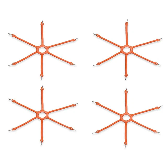 4PK Tire Chain 0218 Light Truck Rubber Adjuster Spider Bungee Fits 18"-25" Rims