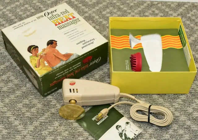 Vintage Oster Infra-Red Vibra-Massage Heat Massager Model 214-01 W/ Original Box