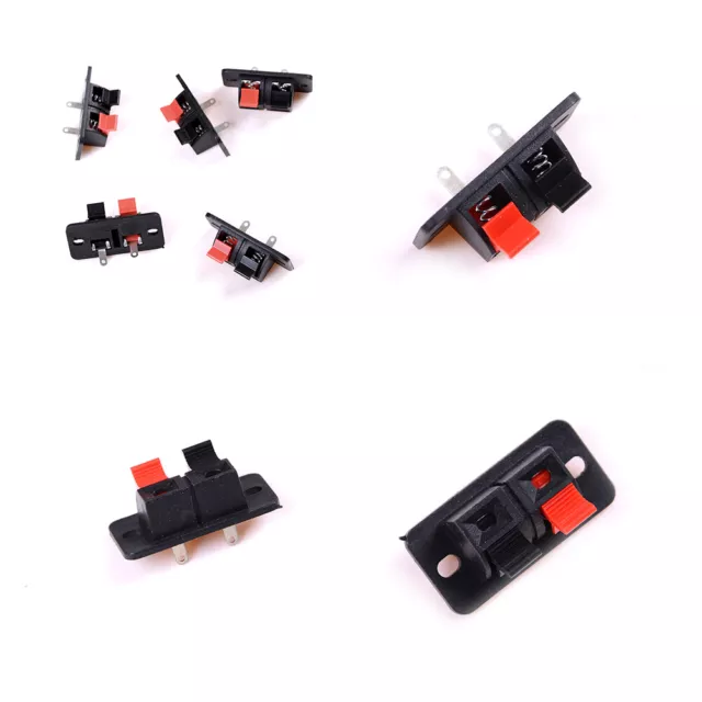 5x 2 Positions Push in Jack Spring Load Audio Speaker Terminal Panel ConnectY-b