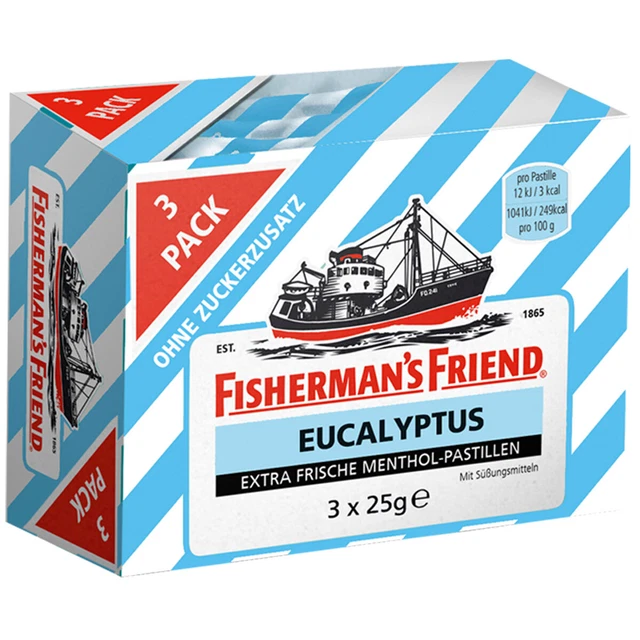 Pêcheur Ami Eucalyptus Menthol Sans Sucre Ajouté 3 Sacs