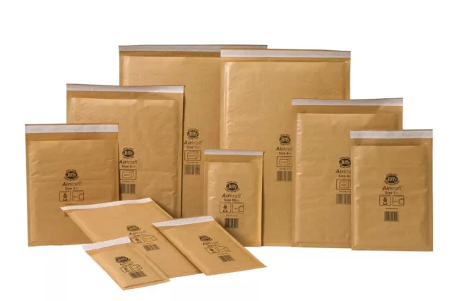 Genuine Jiffy Airkaft Gold Padded Bubble Envelopes Bags *All Sizes/Qty's* 3