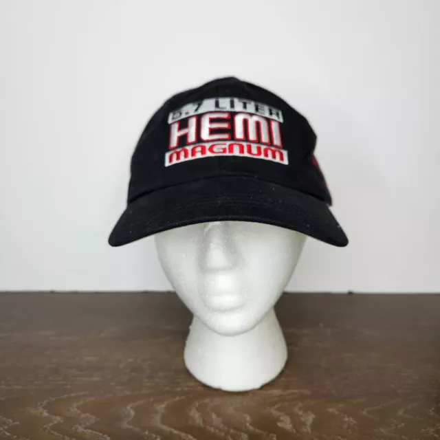 DODGE 5.7 Liter HEMI Magnum Motor Black Embroidered Adjustable Dealer Cap Hat