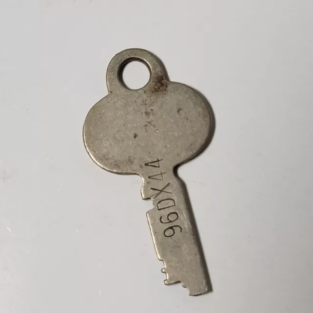 Vintage Durabilt Steel Locker Co Key Marked No 96DX44 Approx 1 7/8" Long 2