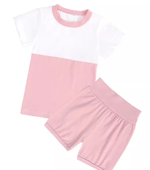 Toddler Girls Short Sleeve T-Shirt + Shorts Tracksuit Summer Outfit Clothes Set