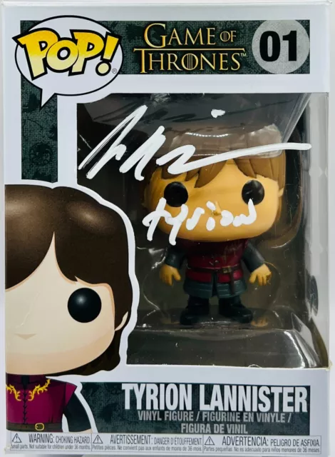 Peter Dinklage Signed Game of Thrones "Tyrion" Funko Pop #01 Beckett BAS Witness