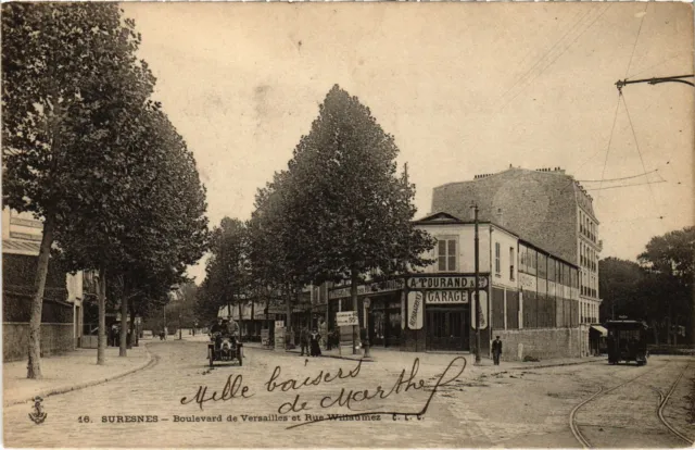 CPA Suresnes Boulevard de Versailles et Rue Willaumez (1314797)