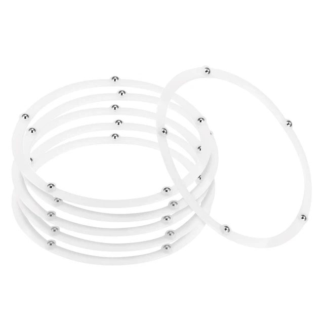 6" Rotatorio Giratorio Soporte con Rodamientos Lazy Susan Base, Blanco 6pzs