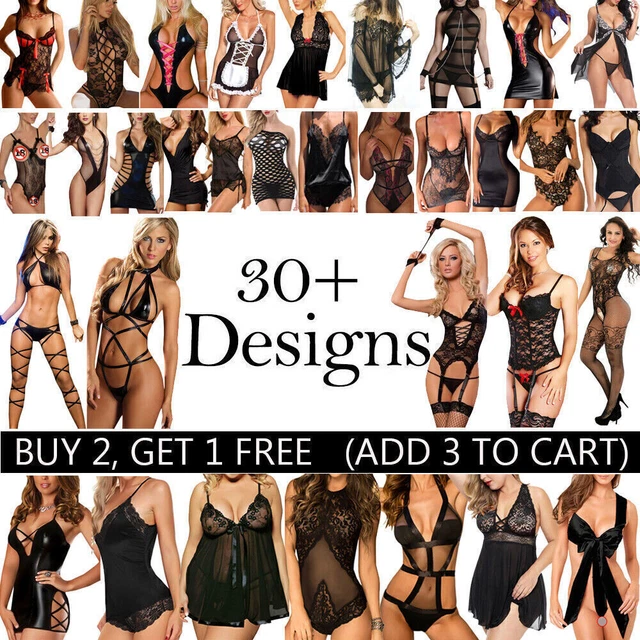 Womens Sexy Lingerie Underwear Babydoll Bodysuit Sleepwear Nightwear Nightdress