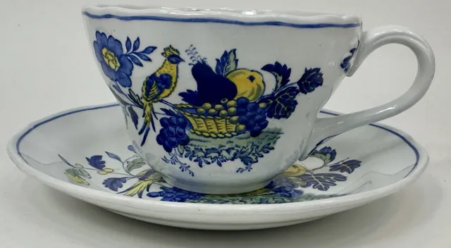 Copeland Spode England Blue Bird OVERSIZED Cup & Saucer