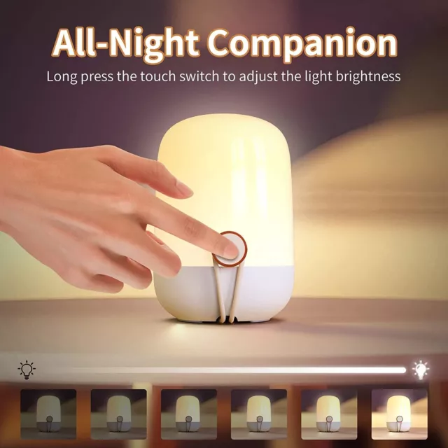 LED Tischlampe RGB Dimmbar Nachtlicht Tischleuchte Leseleuchte Nachttischlampe