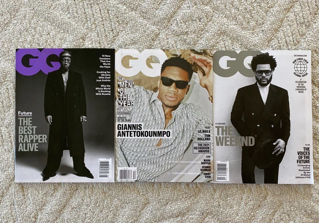GQ MAGAZINE 3 issues Sept 2021, Dec. 2021/Jan. 2022 & May 2022 Weeknd