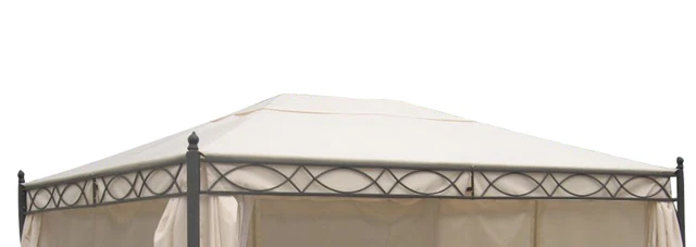 DEGAMO Pavillonersatzdach PALMA, Für Zelt 4x8 Meter, PVC Weiss