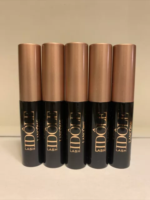 5 x Lancome IDOLE Lash Lifting Volumizing Mascara Travel Sz .08 oz Glossy Black