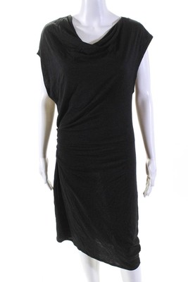 Helmut Lang Womens Cowl Neck Jersey Midi Dress Black Size Medium
