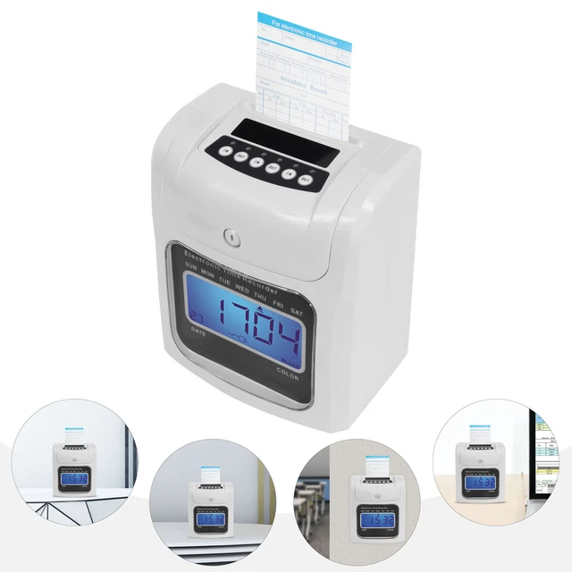 Machine Check In And Out EMPLOYEE ATTENDANCE MACHINE Staff Check In Out Machine LCD Scanner Time ...