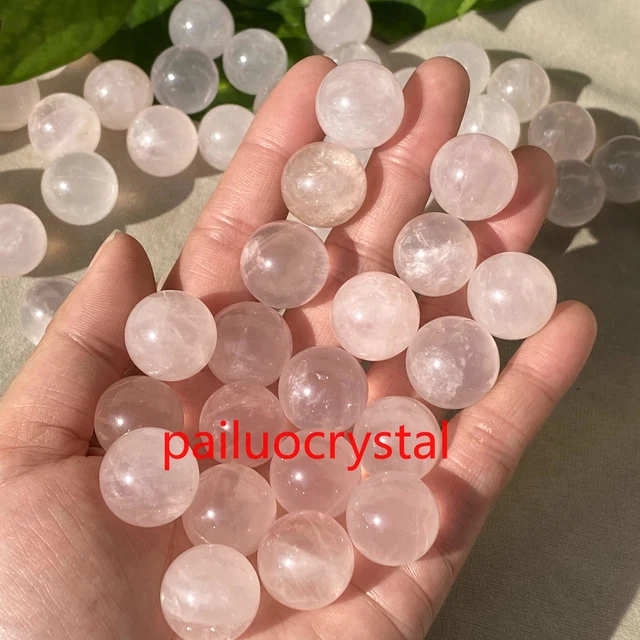 20pc Wholesale Natural rose quartz Ball Quartz Crystal Sphere Gem Healing 17mm+