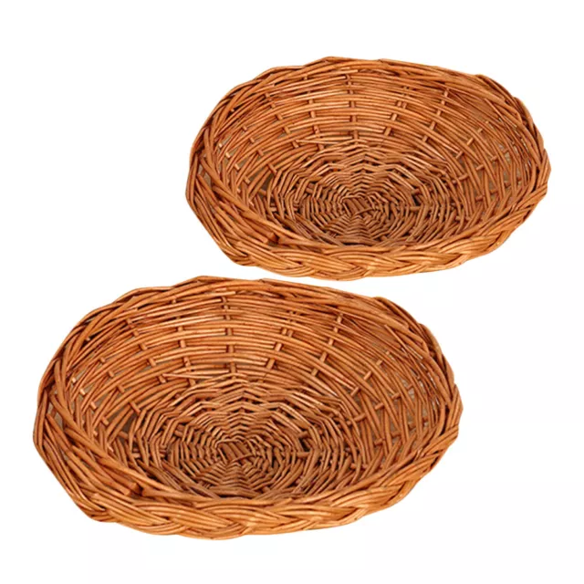 2 cestas de pan de mimbre cestas de mimbre portátiles cestas de mimbre pan de mimbre