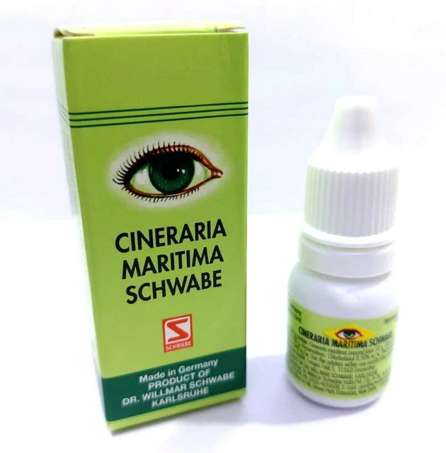 2 X Schwabe Cineraria Maritima Eye Drops Fabriqué en Allemagne sans alcool 2