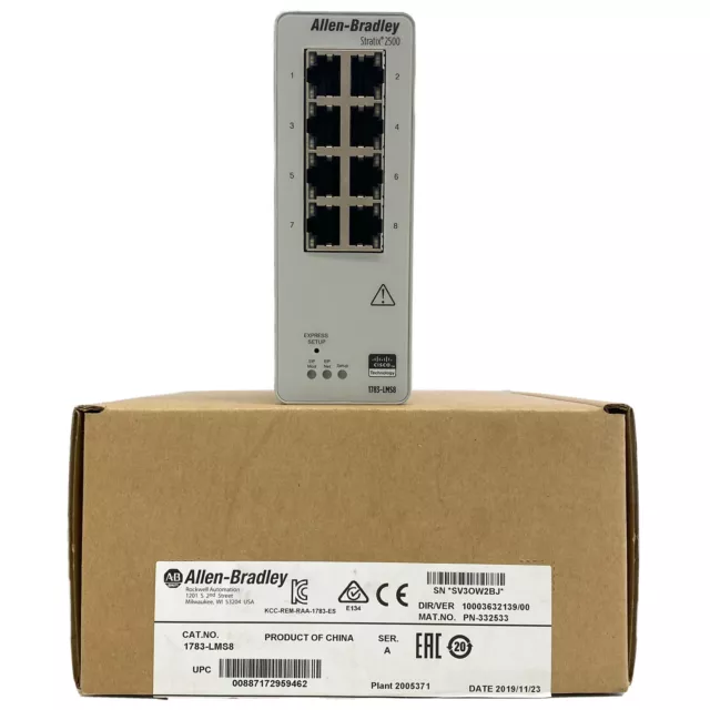 Allen Bradley 1783-LMS8 Ethernet IP Interruttore Serie A USA Venditore