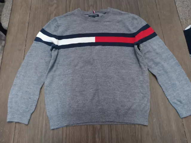 Tommy Hilfiger Sweater Men's Size L Large Gray