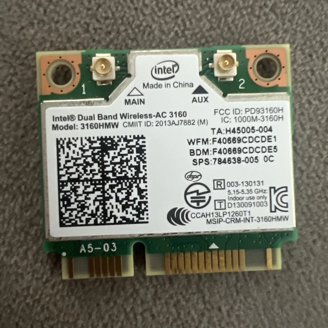New Dell 7KGX9 Intel Centrino Wireless-N 1030 b/g/n BT PCIe Half