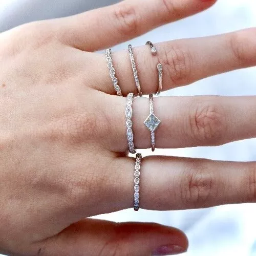 925 Sterling Silver Marbella Stackable Ring Set