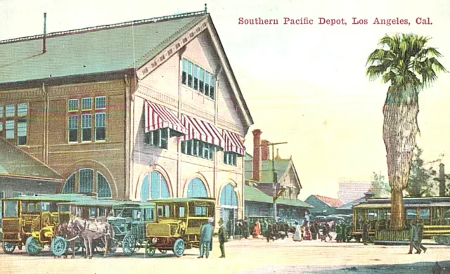 VIntage Postcard-Southern Pacific Depot, Los Angeles, CA