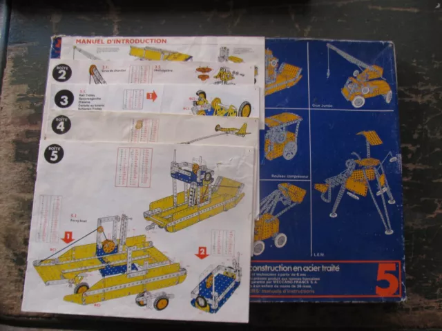 Meccano Boite 5 Serie Bleue