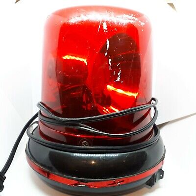 RED Flashing Light Rotating Game Night Lamp Caution Light  7 x 7-1/2" Electric