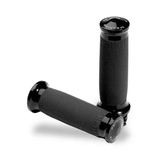 Performance Machine Moto Motorcycle Standard Contour Renthal Wrapped Grips Black