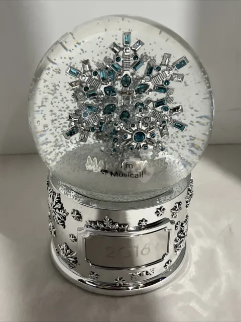 Things Remembered TR 2016 MAKE A WISH Musical Snow Globe Plays NUTCRACKER 6 1/2"