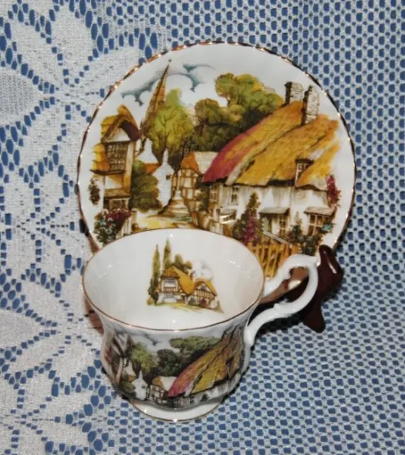 Beautiful Vintage Royal Albert, English Village, Fine Bone China Teacup & Saucer