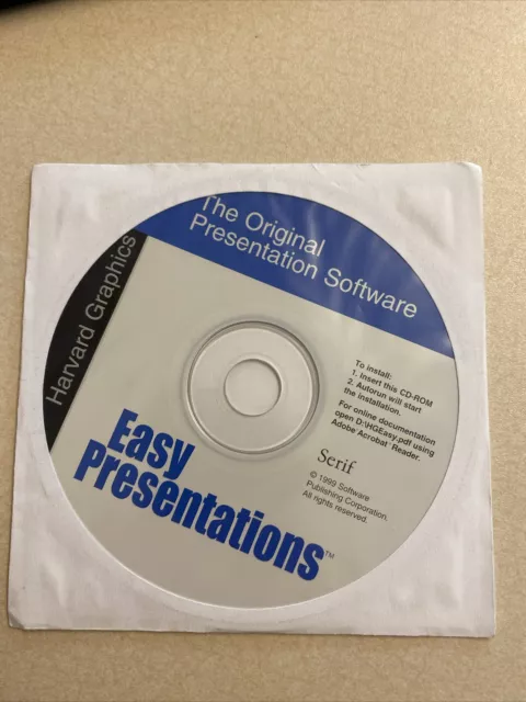 Serif easy presentations 1999 harvard graphics original presentation pc software