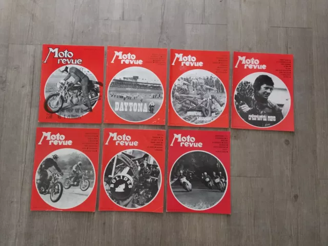 Lot 8x moto Revue du n° 1972 au n° 1979 année 1972