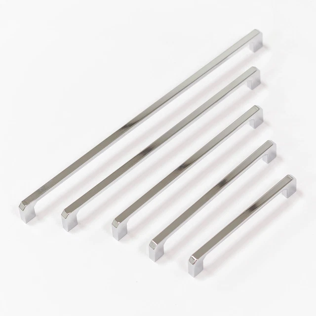 Chrome Kitchen Cupboard Handles Cabinet Door Drawer Polished Pulls Furniture