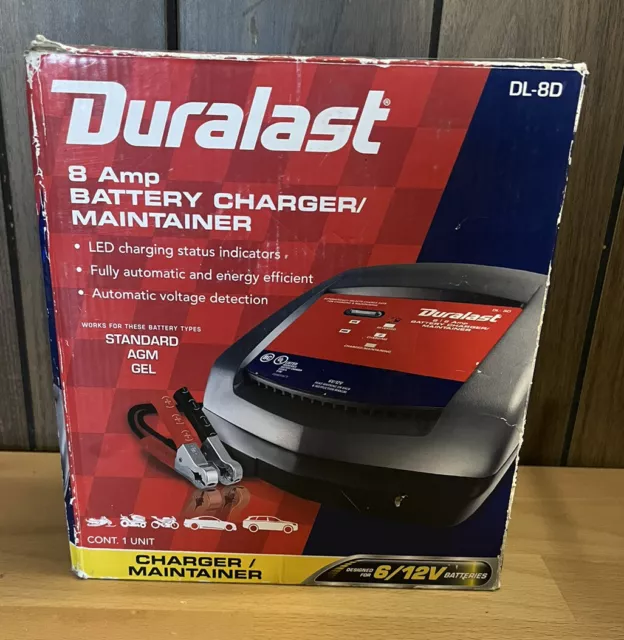 Duralast 8 amp 6 volt and 12 shop volt battery charger and maintainer