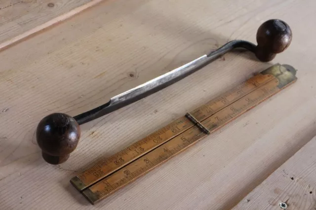 Shapely old French drawknife marked Goldenberg, good edge, tight handles