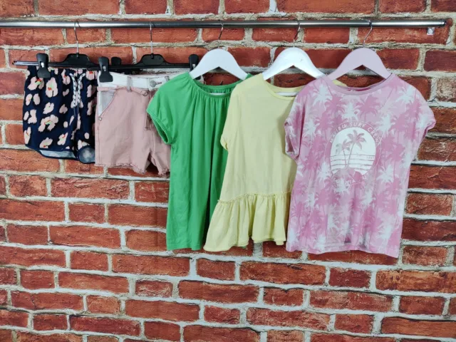 Girls Bundle Age 7-8 Years M&S Next Summer Shorts T-Shirts Top Set Surf 128Cm