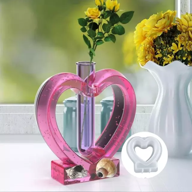 Ring Shapes Silicone Mould and Test Tube Bud Vases for Casting Epoxy Resin