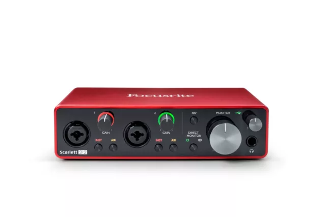 Focusrite Scarlett 2i2 3rd interfaccia audio studio attrezzatura di registrazione MOLTO BUONA