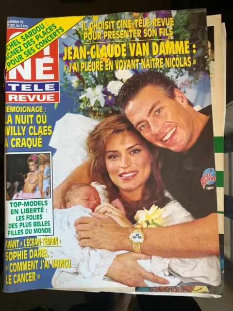 Ciné Télé Revue 27/10/1995; Jean-Claude Van Damme/ Sophie Darel/ Top Models