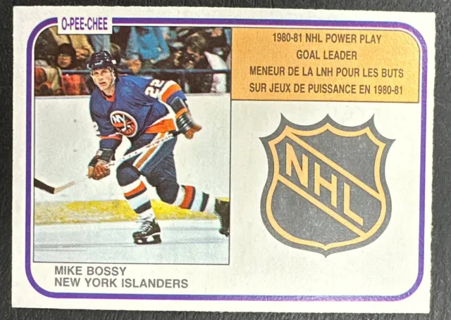 1981-82 O-Pee-Chee OPC Hockey - #386 Mike Bossy LL - New York Islanders