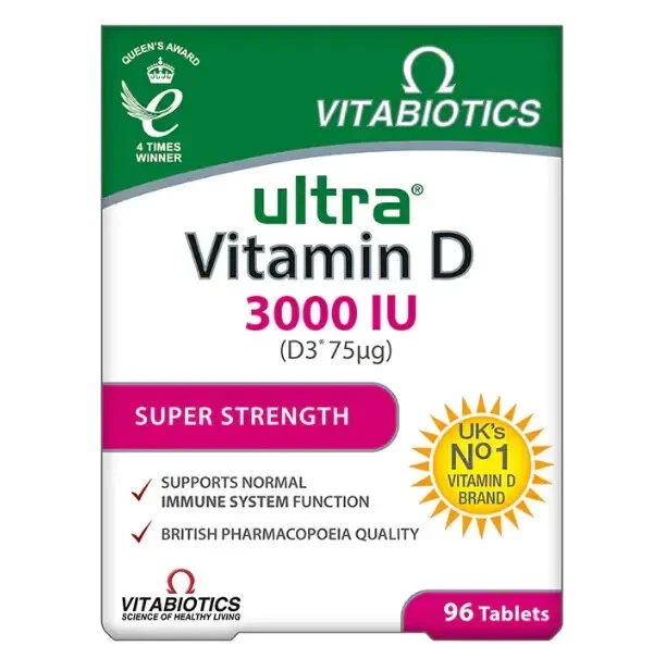VITABIOTICS 1025 75ΜG Ultra Vitamin D Super Strength Tablet 96 Count
