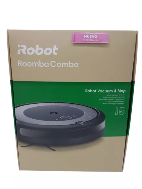 iRobot Roomba Combo i5 Robot Aspirador y Friegasuelos 2en1 Negro Nuevo