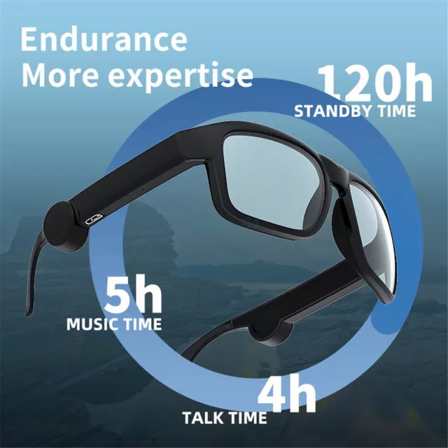 Bluetooth 5.2 Sports Sunglasses Wireless Open-Ear Audio Headsets Smart Glasses