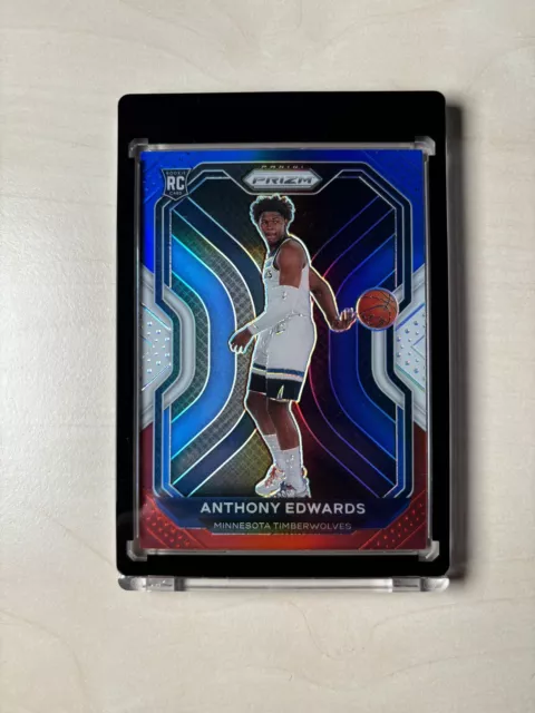 Anthony Edwards 🐜 2020-21 Panini Red White Blue Prizm #258 Rookie RC