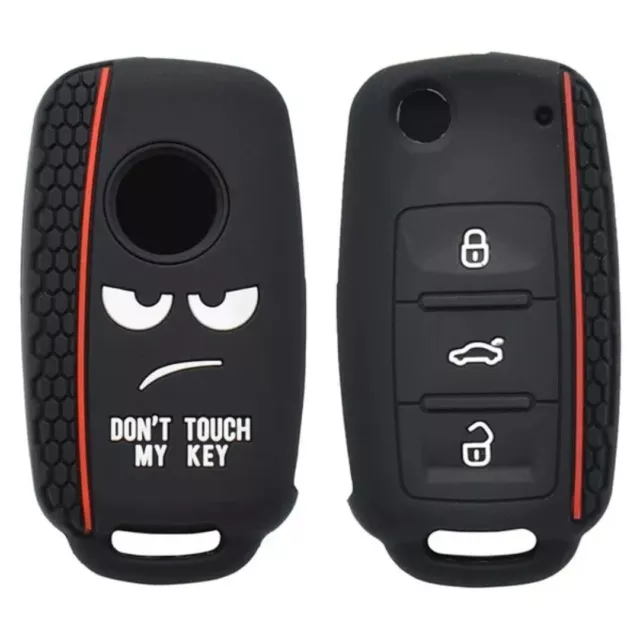 Silikon Remote Flip Key Schlüsselanhänger Abdeckung für SKODA Fabia Octav Superb