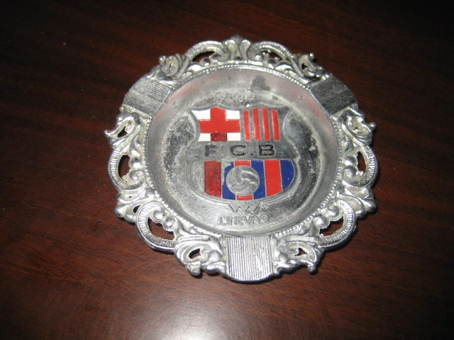 Porte-clés FC Barcelone Métal Doré - Emblème Barça, Cadeau Fan, Couleurs équipe, 9 Cm