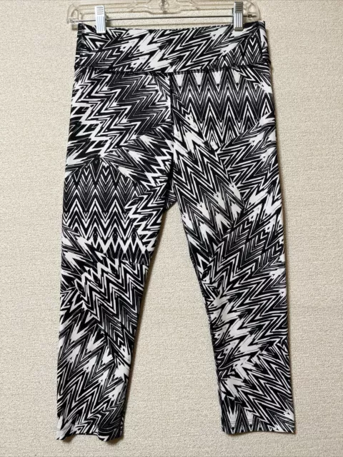 EXP Core Yoga Pants Womens Medium Black & White See Measurements For Fit